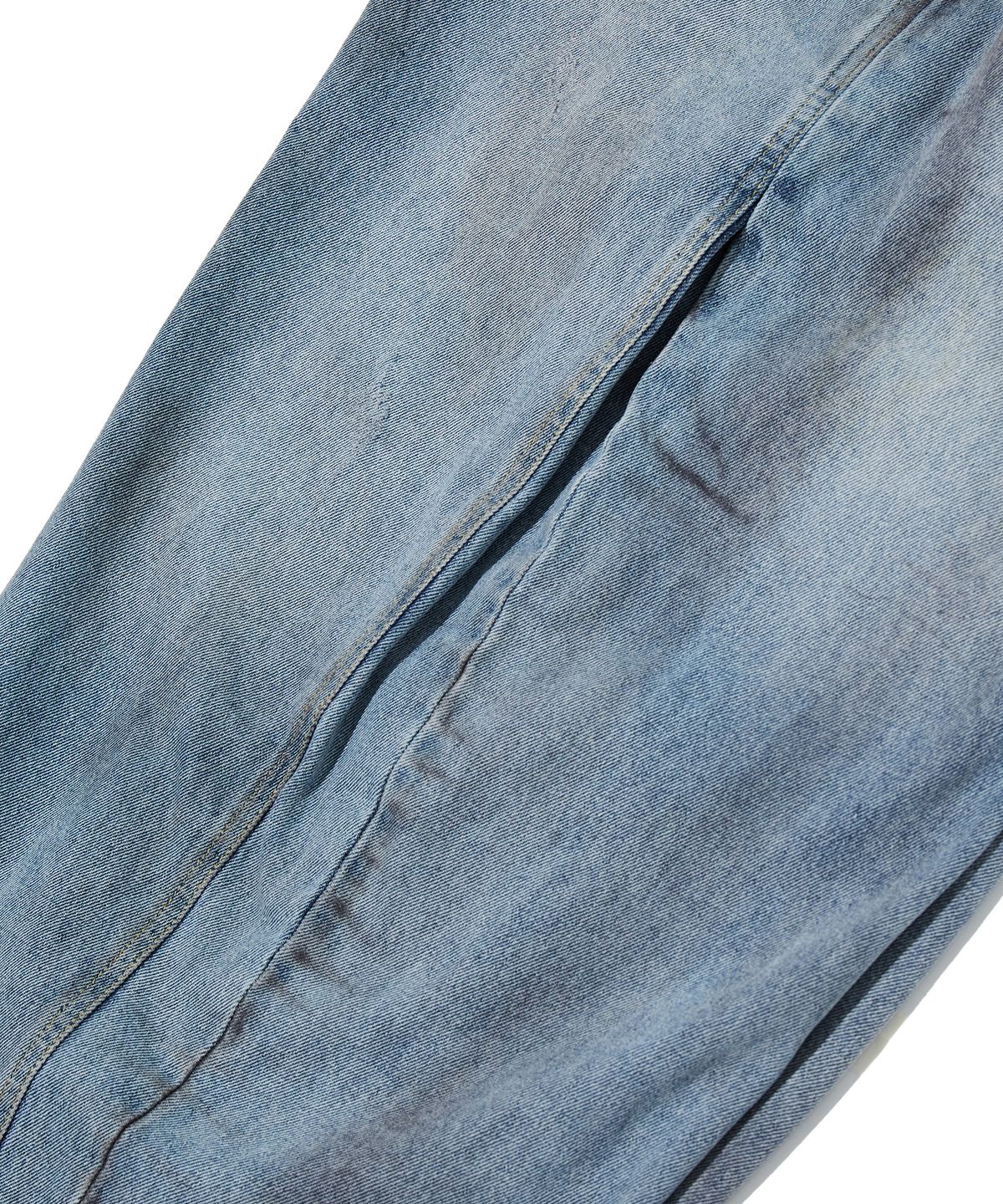 크리틱(CRITIC) DIRTY WASHED DENIM PANTS LIGHT BLUE