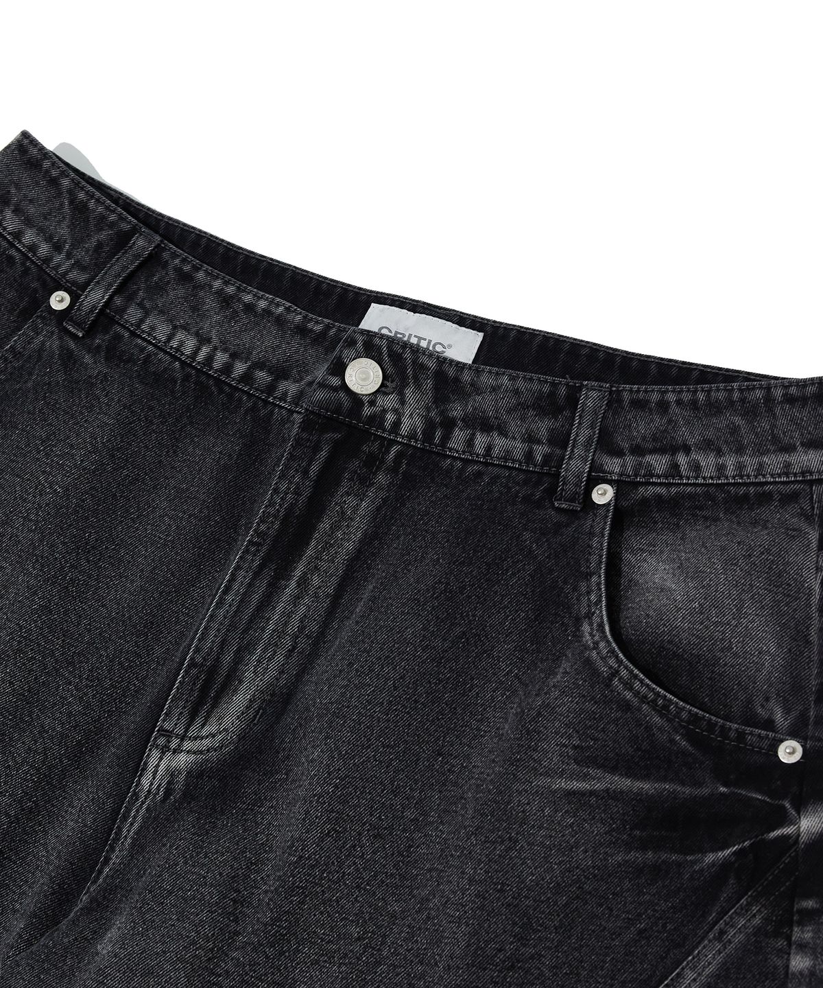 크리틱(CRITIC) VORTEX FADED DENIM PANTS BLACK