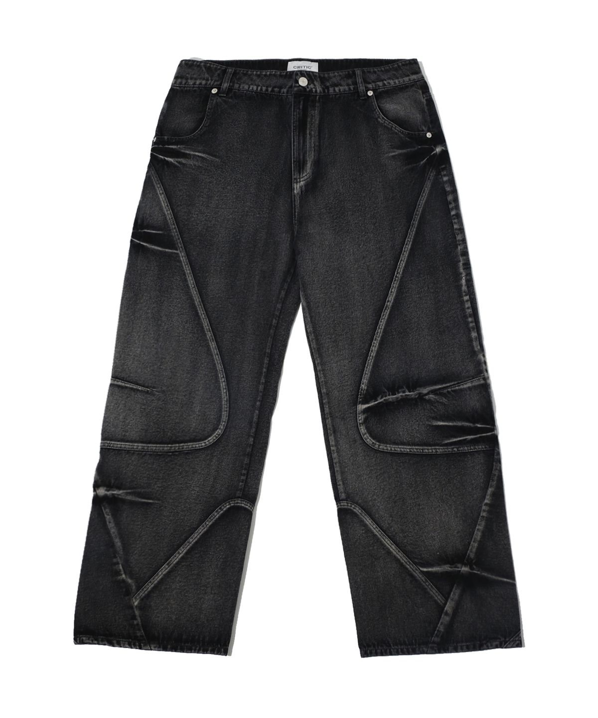 크리틱(CRITIC) VORTEX FADED DENIM PANTS BLACK