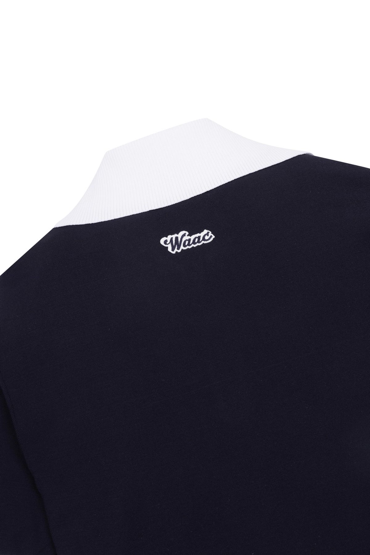 왁(WAAC) Women Big Collar SS Half Zip Sweater_WWWAM25903NYD