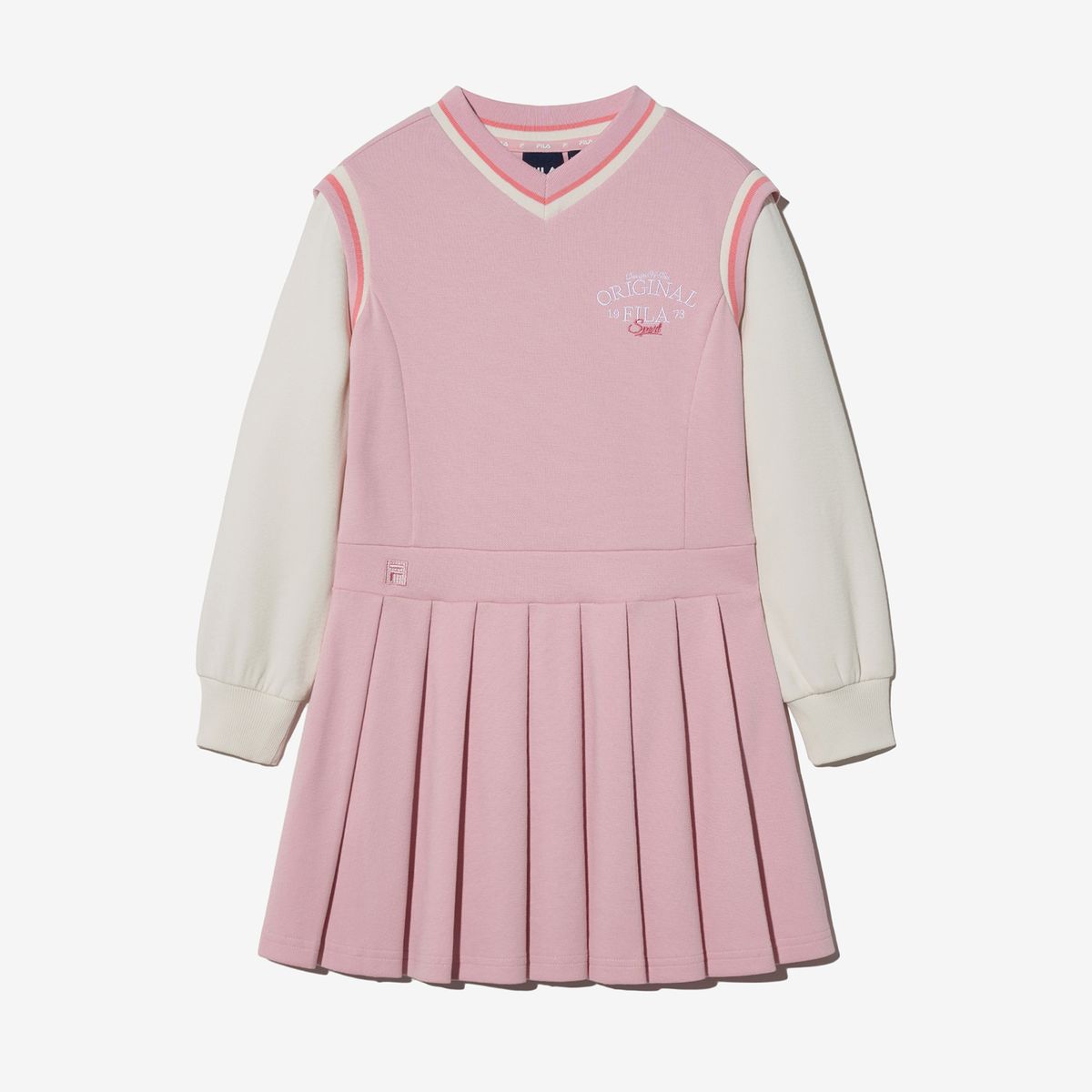 휠라 키즈(FILA KIDS) 플리츠 레이어드 원피스