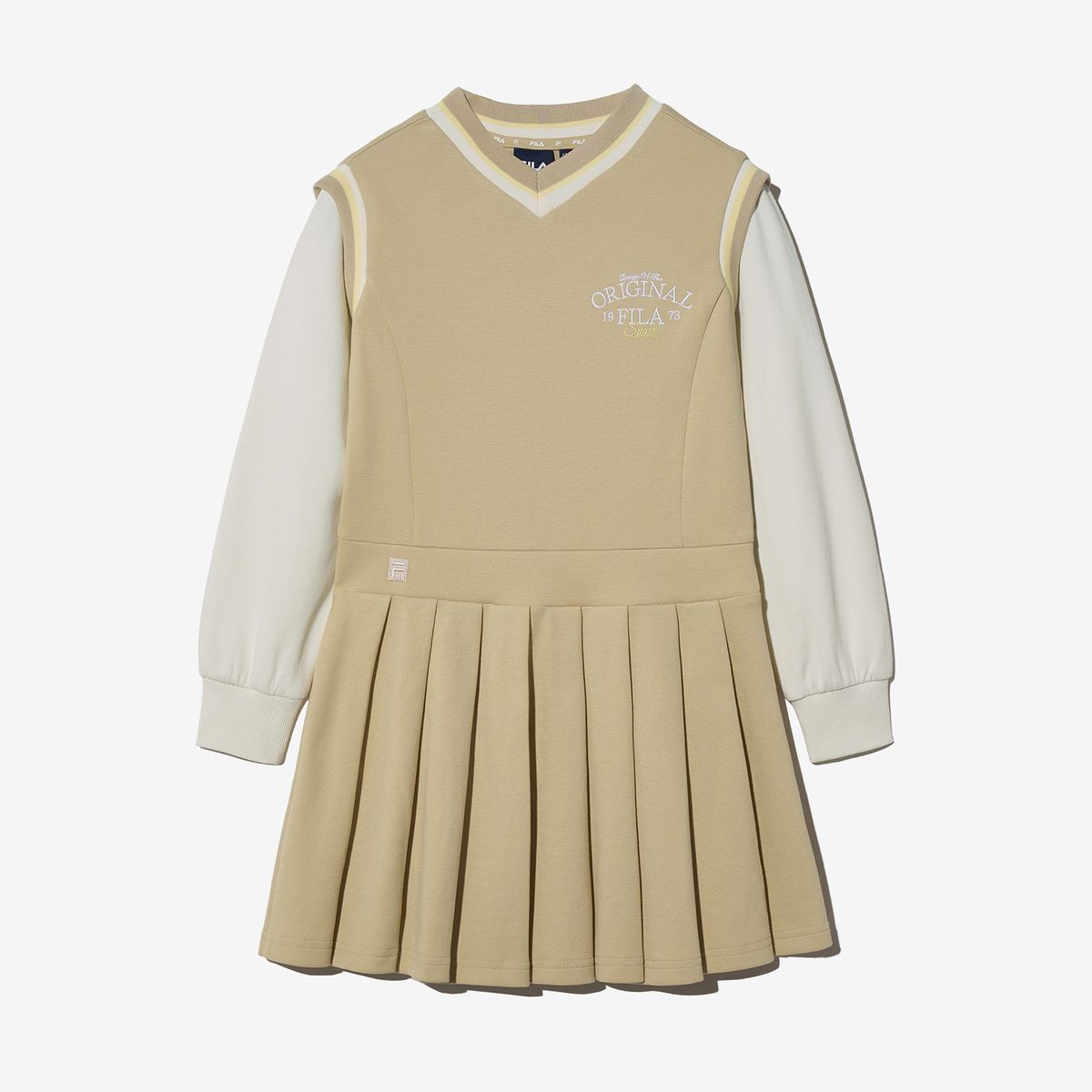 휠라 키즈(FILA KIDS) 플리츠 레이어드 원피스