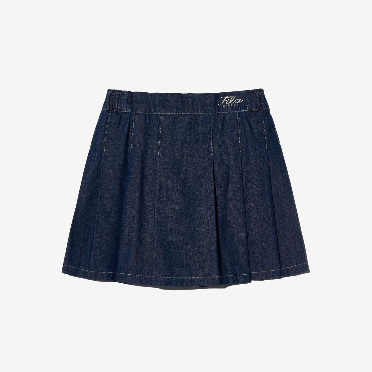 휠라 키즈(FILA KIDS) 캠퍼스 데님 플리츠 스커트