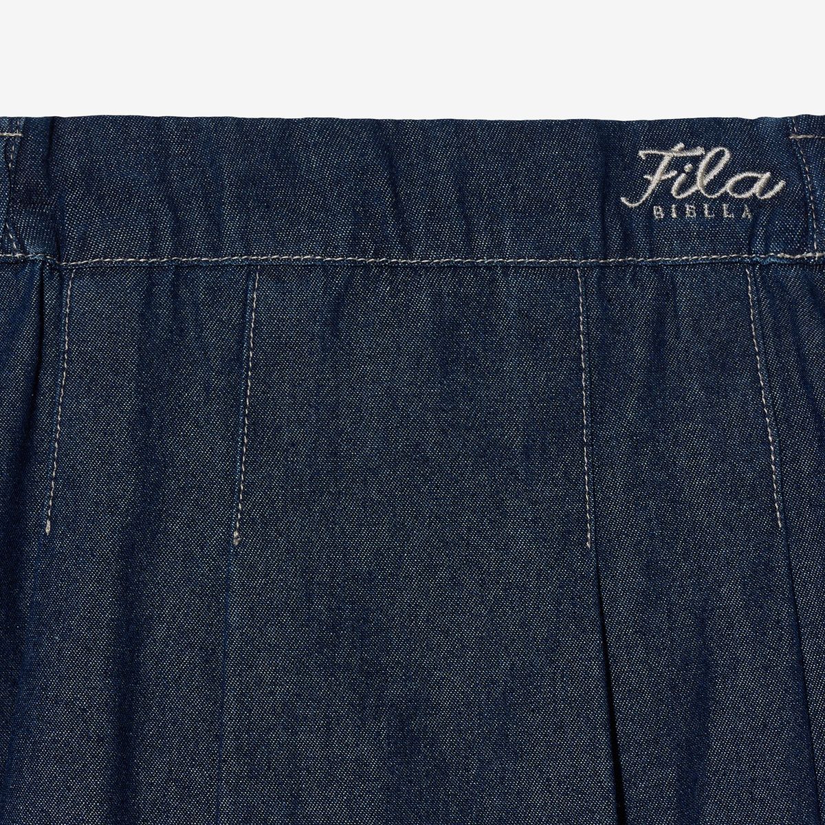 휠라 키즈(FILA KIDS) 캠퍼스 데님 플리츠 스커트