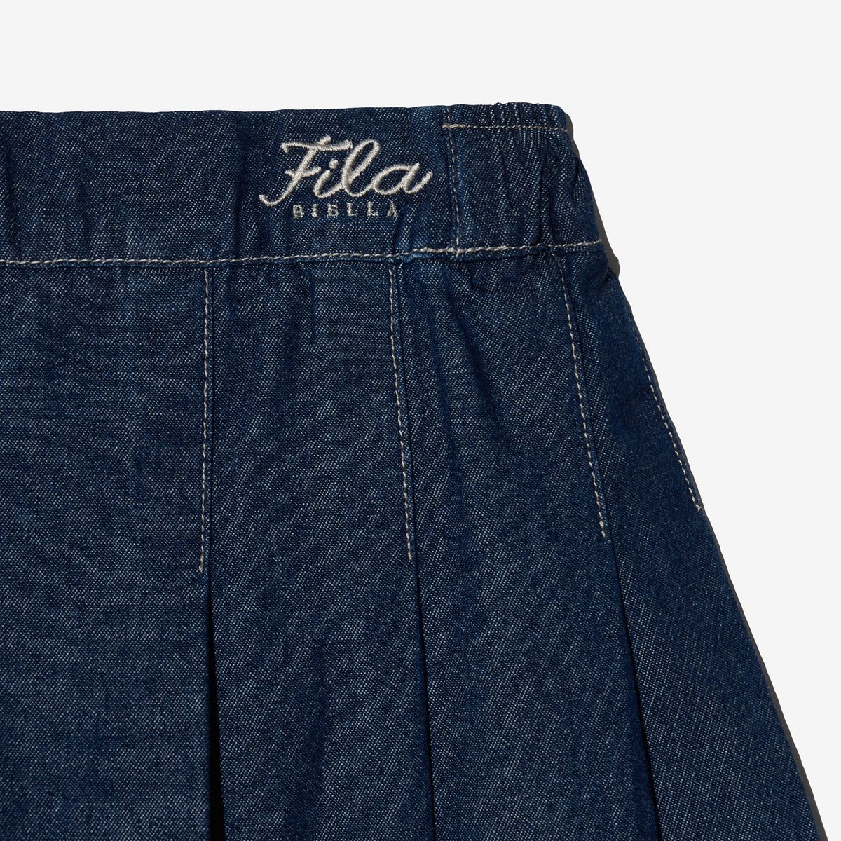 휠라 키즈(FILA KIDS) 캠퍼스 데님 플리츠 스커트