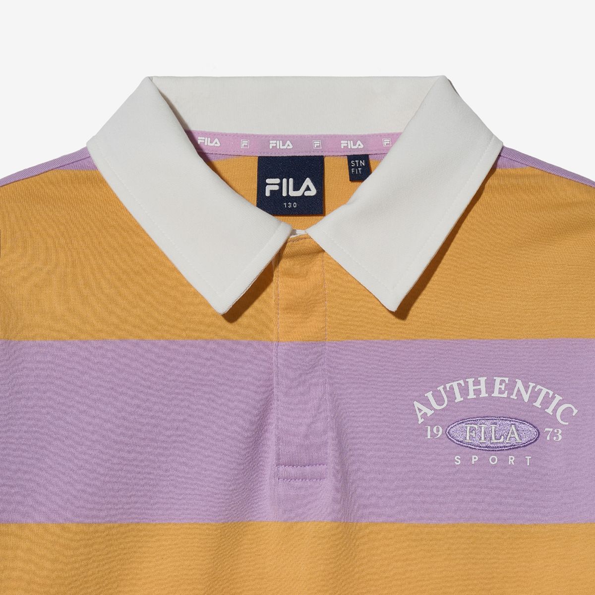 휠라 키즈(FILA KIDS) 스트라이프 럭비 티셔츠