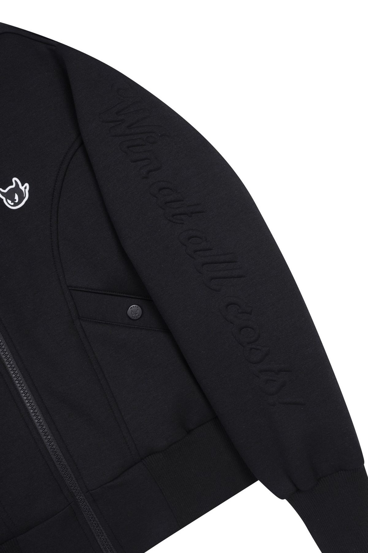 왁(WAAC) Women Pressed logo point jersey Jacket_WWUAS25101BKX