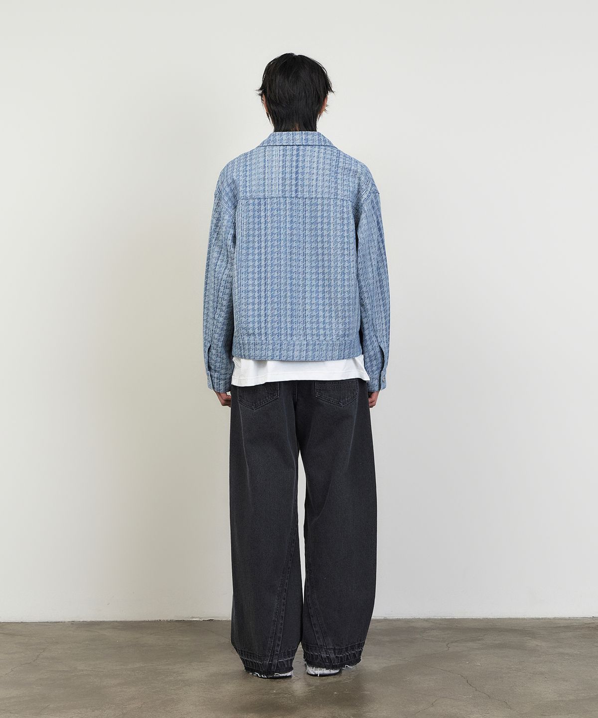논타입(NONTYPE) DENIM PANELLING TRUCKER JACKET (BLUE)