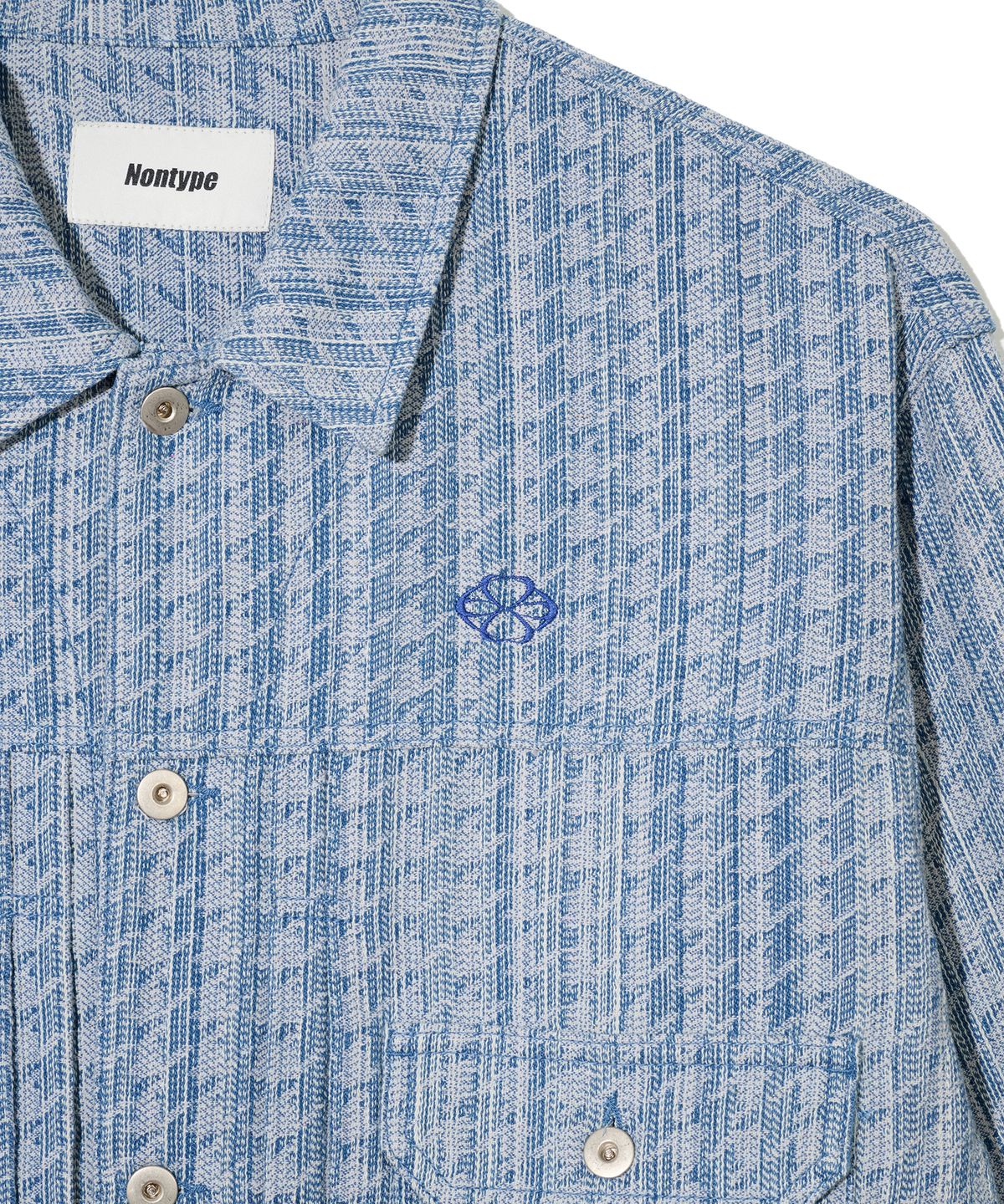 논타입(NONTYPE) DENIM PANELLING TRUCKER JACKET (BLUE)