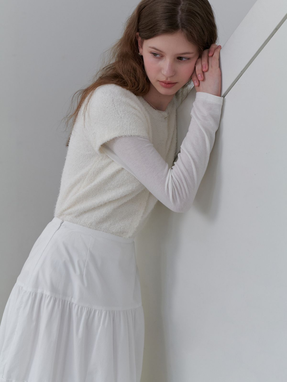 리엘(RE L) Smoothie tencel t-shirt (white)