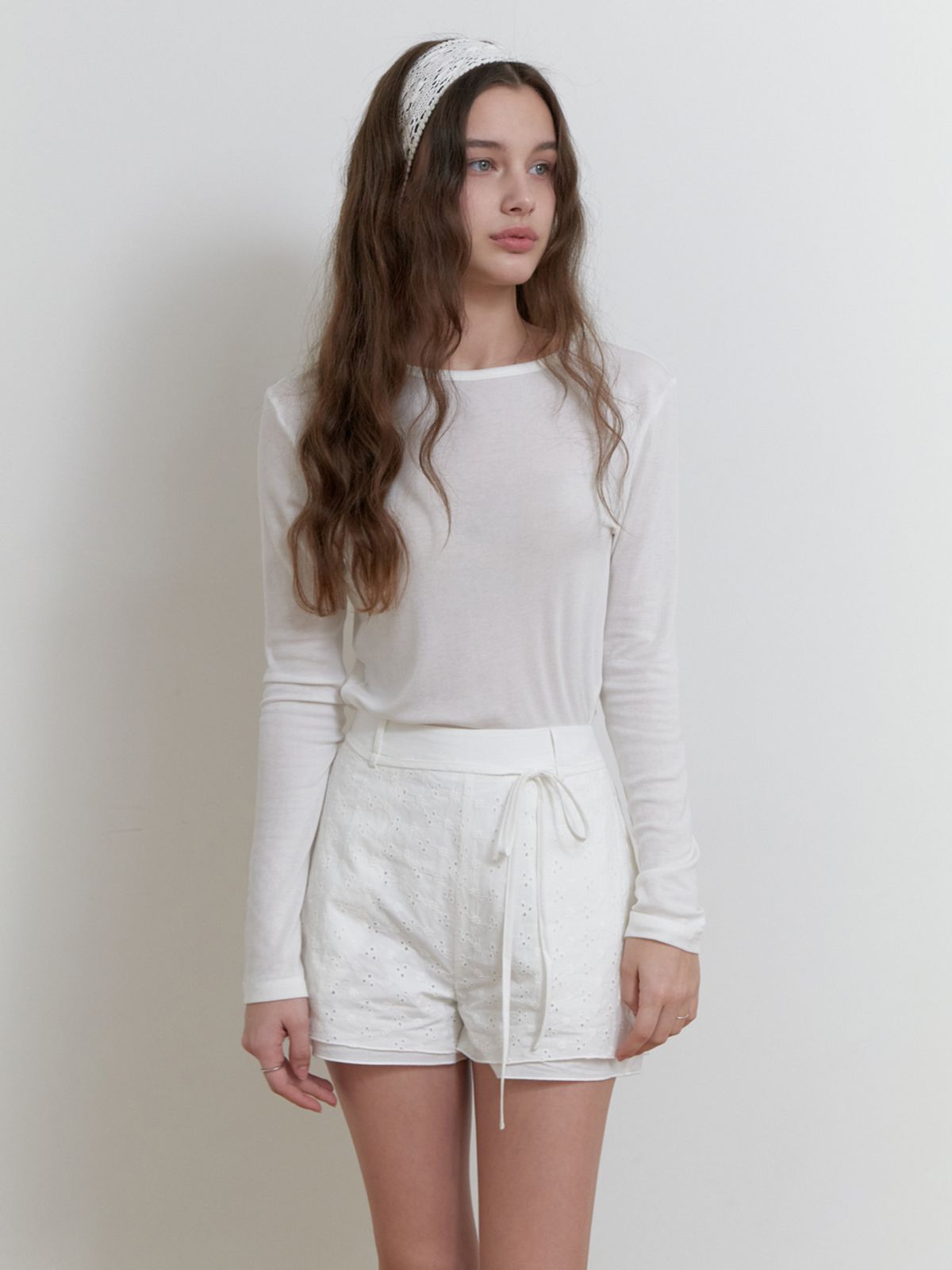 리엘(RE L) Smoothie tencel t-shirt (white)