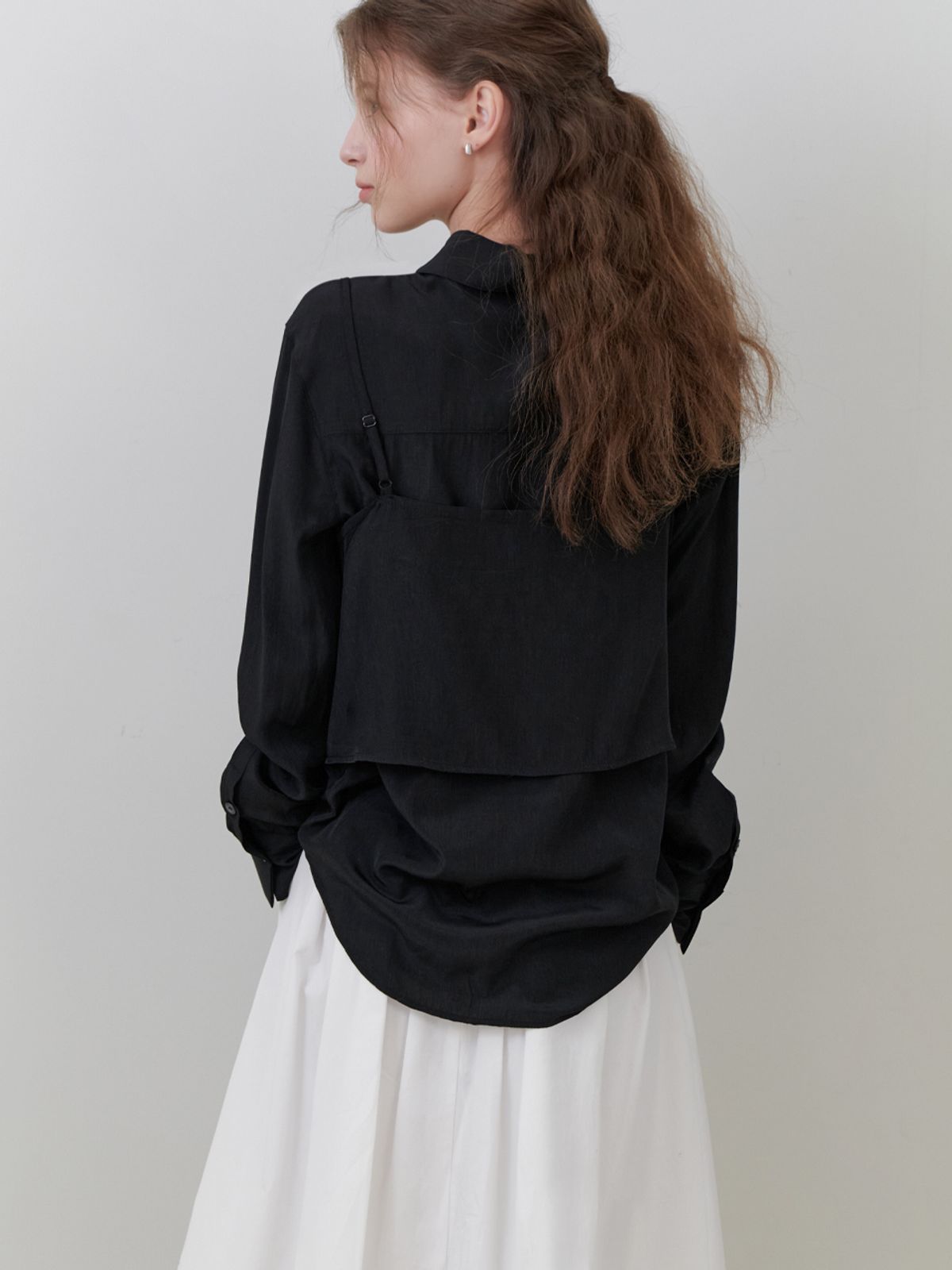 리엘(RE L) Loll bustier blouse_2piece (black)
