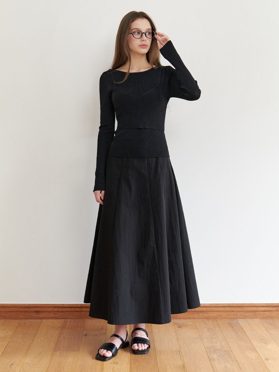 ★RE_L★ [Exclusive] Amy flare skirt (black) Amy flare skirt (black) - RE_L
