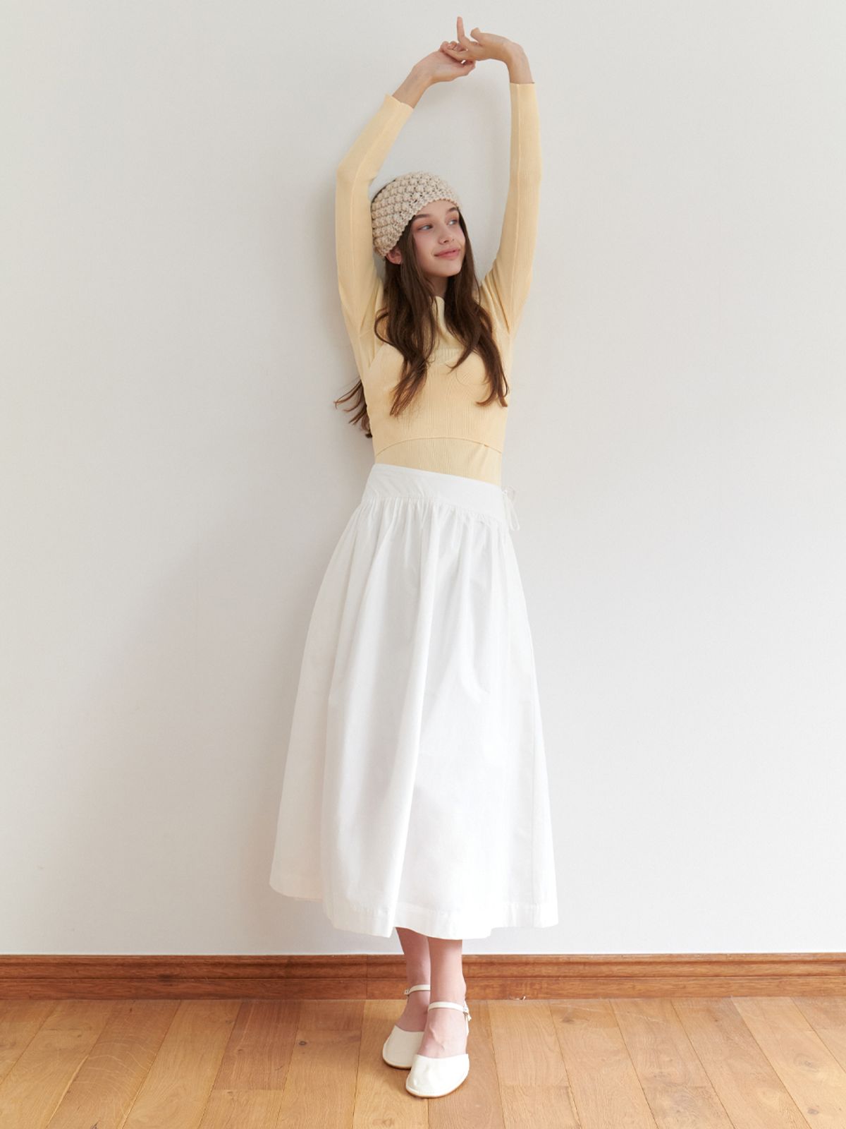 리엘(RE L) Villa bustier knit_2piece (yellow)