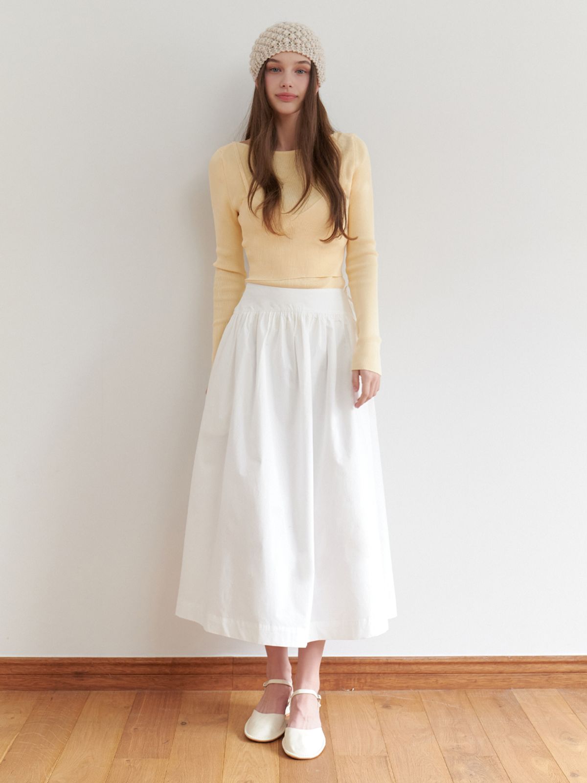 리엘(RE L) Villa bustier knit_2piece (yellow)