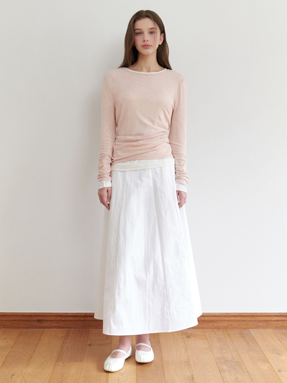 리엘(RE L) Smoothie tencel t-shirt (pink)