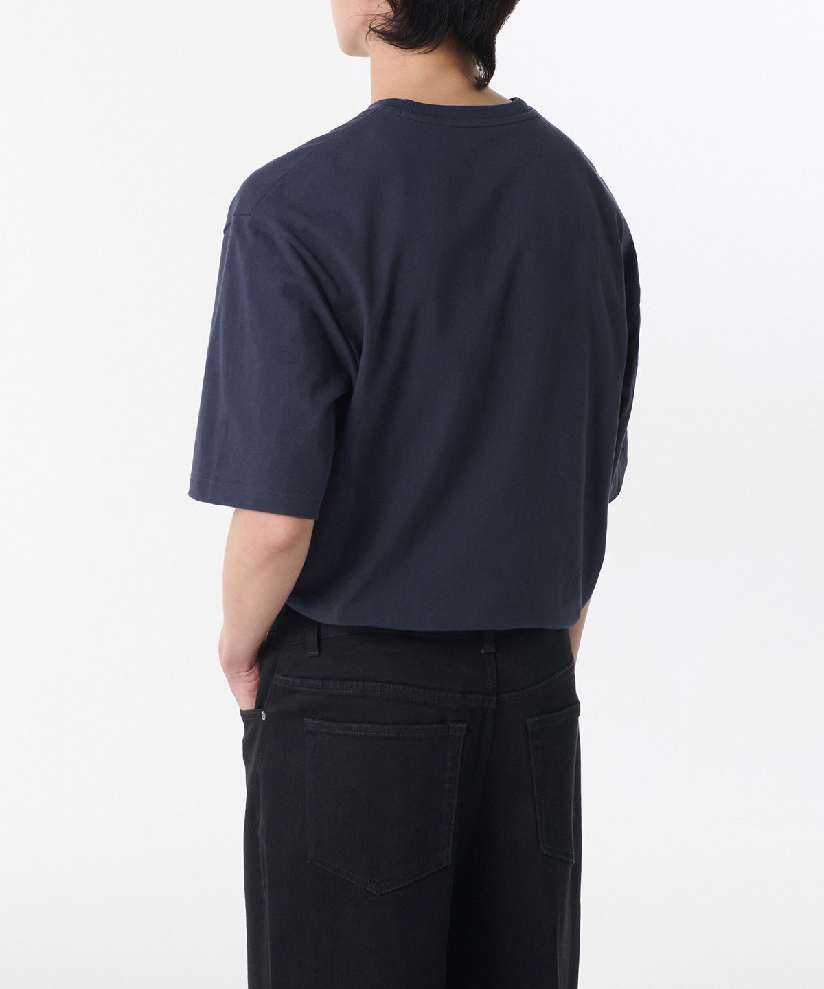 무신사 스탠다드(MUSINSA STANDARD) 릴렉스드 OE 크루 넥 티셔츠 [네이비]