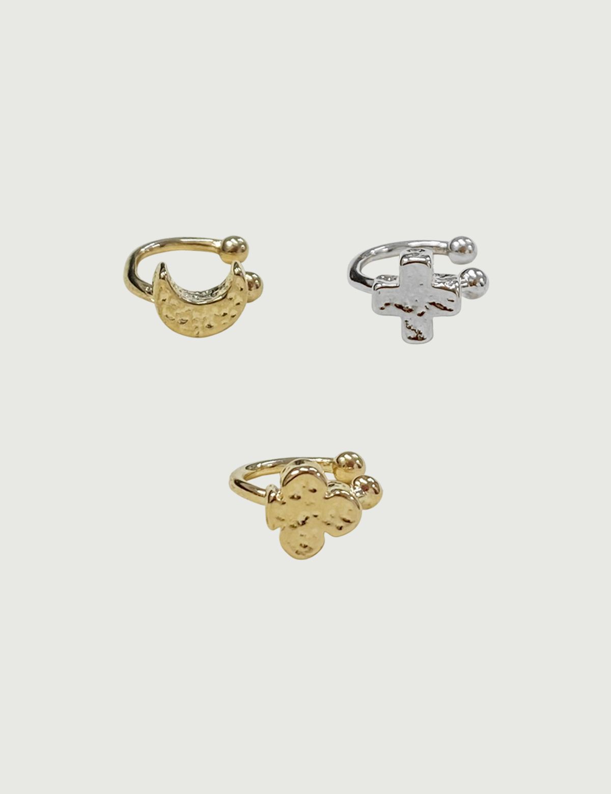 베스티(BESTY) [18k골드무니켈도금] 트리니티 미니멀 이어커프 (Trinity Minimal Earcuff)