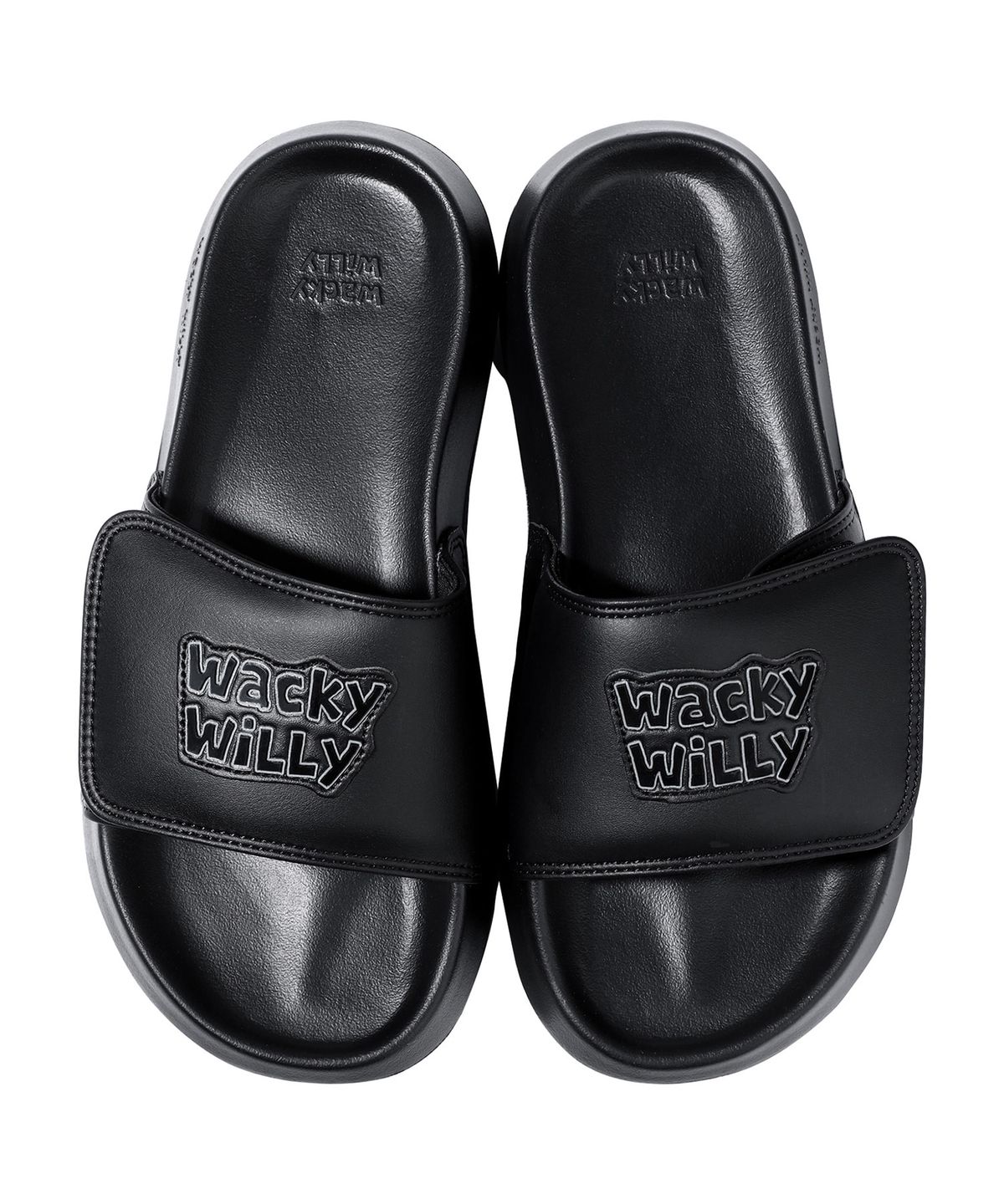 와키윌리(WACKY WILLY) [25SS] 벨크로 슬라이드 블랙