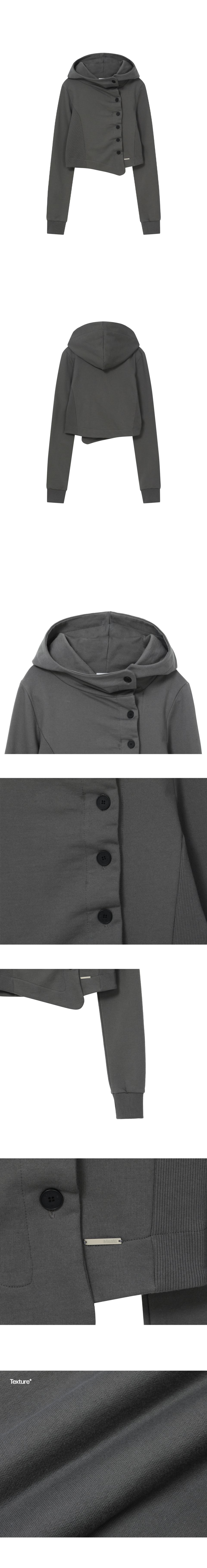 トップス MISEKI SEOUL Cowl neck botton hoodie MUSINSA | MISEKI SEOUL Cowl neck botton hoodie DARK GREY