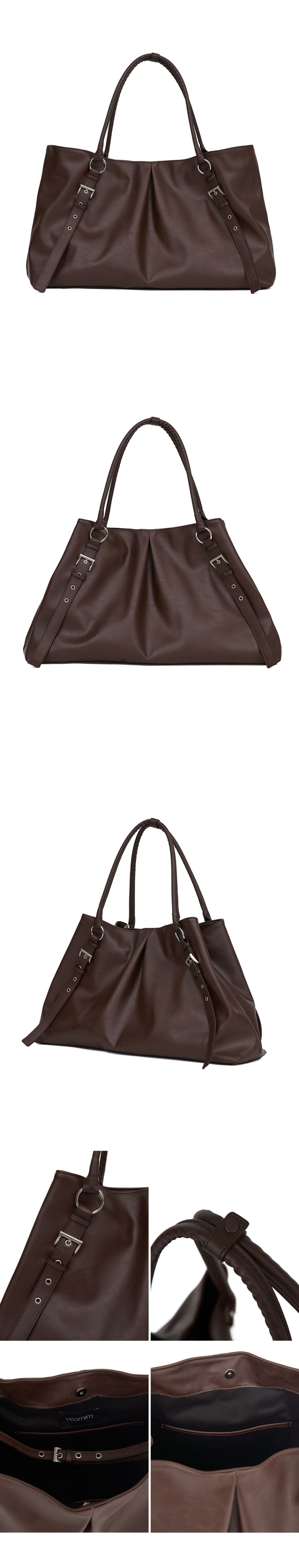 レディース 美品！yeomim 韓国ブランド dapper bag choco brown