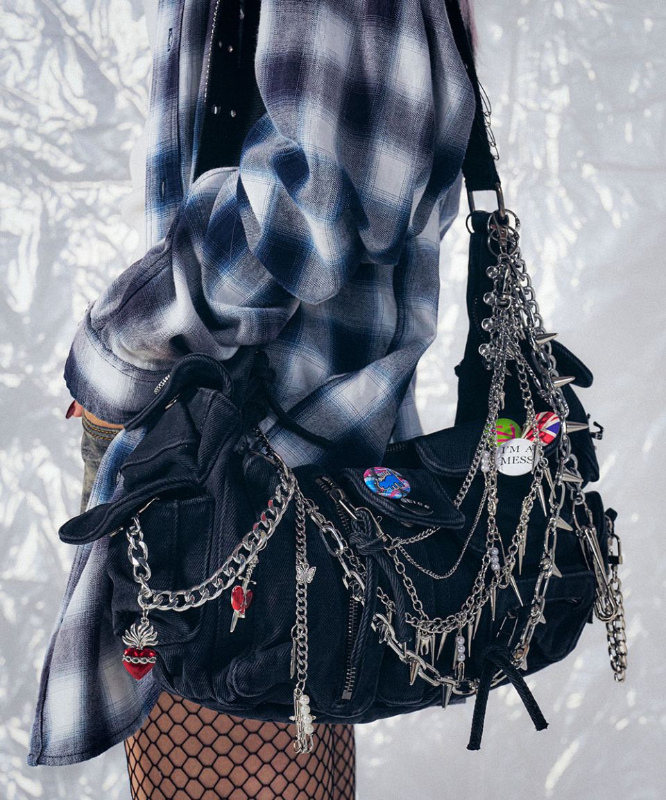 MUSINSA公式 | SCHISM INDUCING WASTED CARGO BAG CHARCOAL