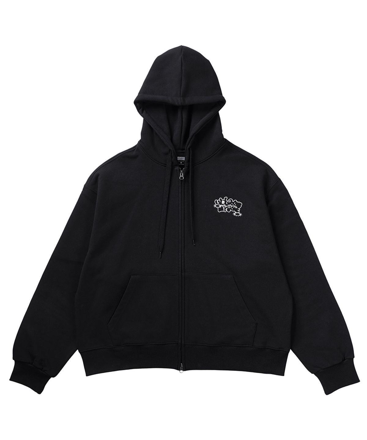 가까이 유니언즈(GAKKAI UNIONS) 웰컴 홈 자수 후드 집업 블랙