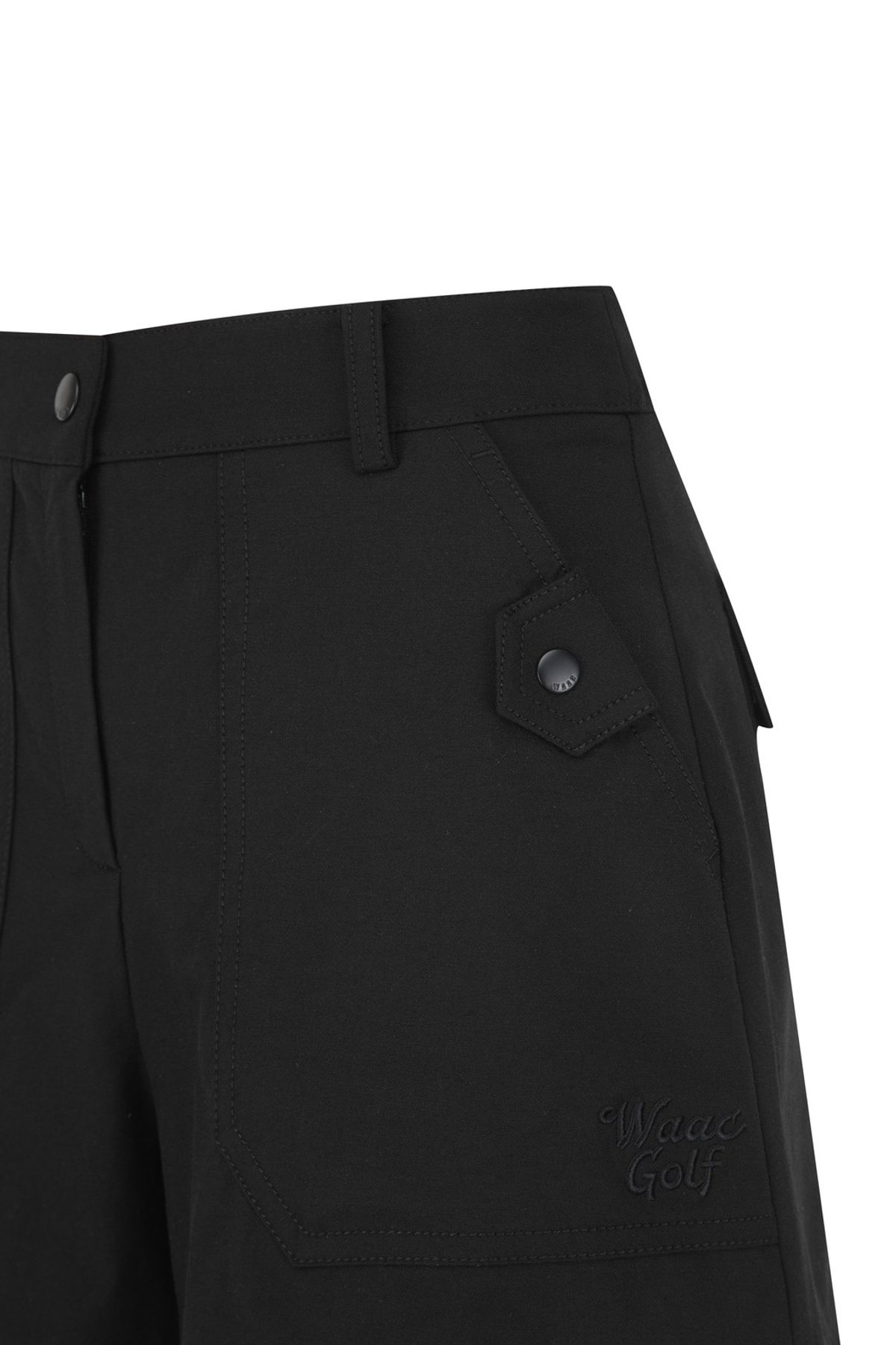 왁(WAAC) Women Big Pocket Shorts_WWPNM25205BKX