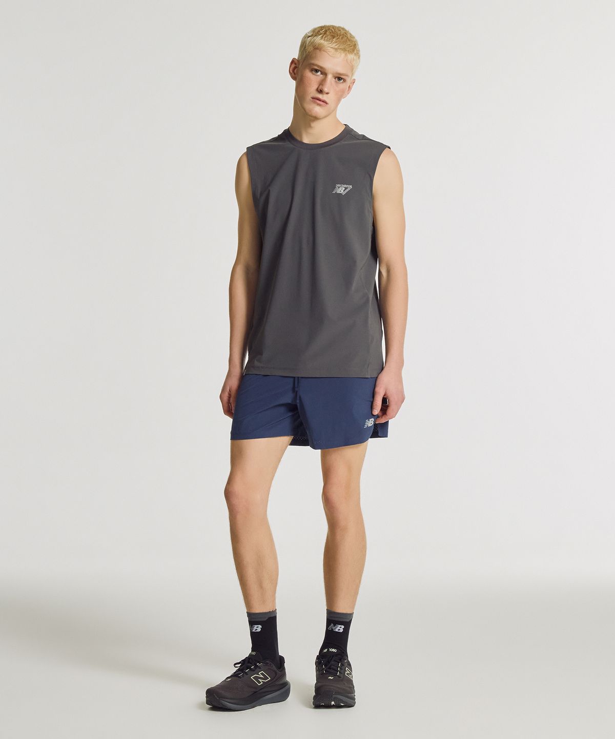 뉴발란스(NEW BALANCE) NBNVG36201 / MEN RC 쇼츠 5인치 (NAVY)