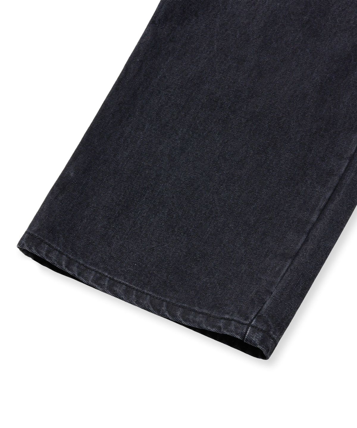 브라운브레스(BROWNBREATH) W RAW EDGE STUD DENIM PANTS - BLACK