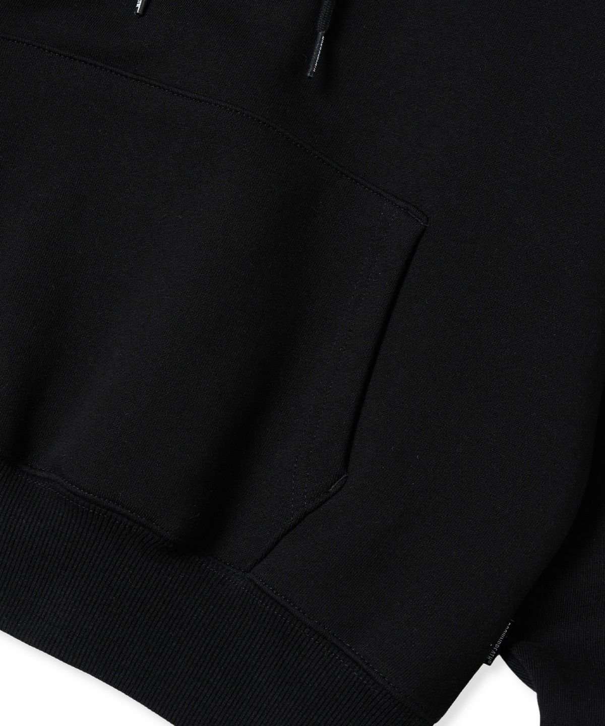 브라운브레스(BROWNBREATH) W BUBBLE TAG HOODIE - BLACK