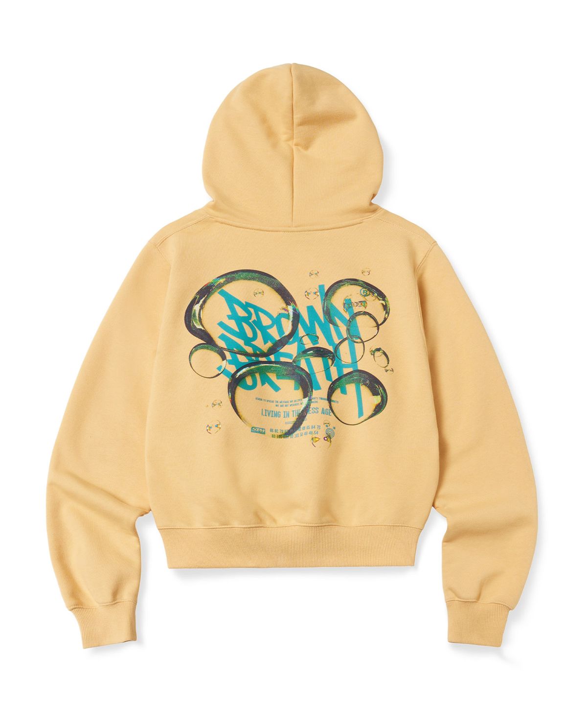 브라운브레스(BROWNBREATH) W BUBBLE TAG HOODIE - ORANGE