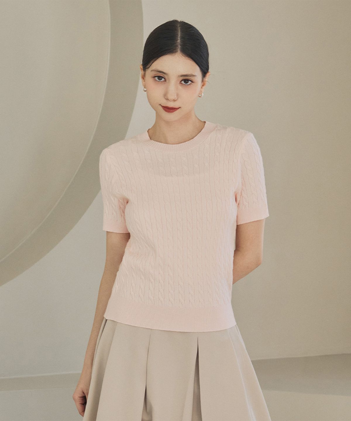 숲(SOUP) 베이직 케이블 하프니트(SB4SKF2)