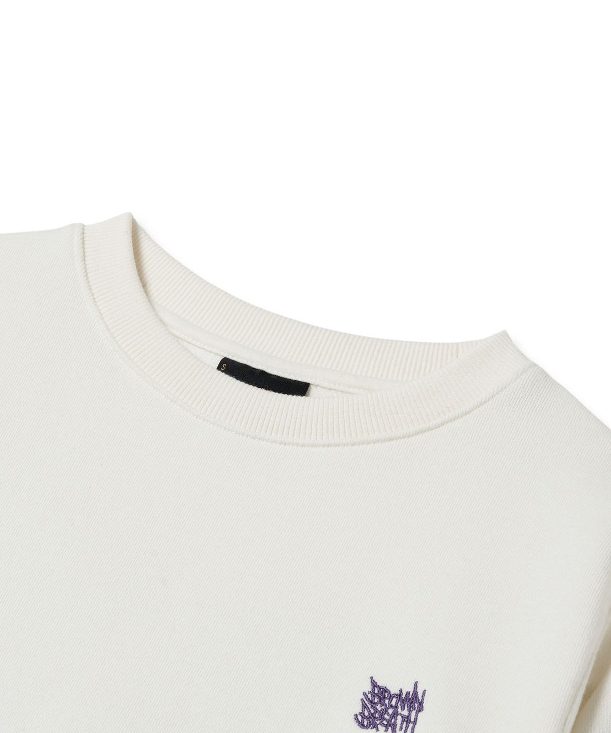 브라운브레스(BROWNBREATH) W AURORA TAG CREWNECK - IVORY