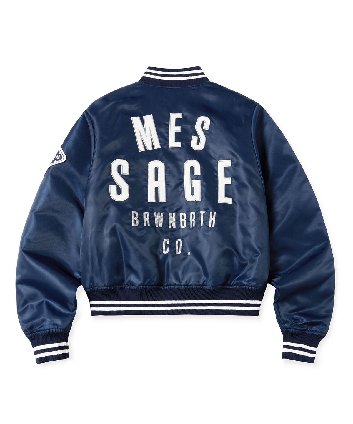 브라운브레스(BROWNBREATH) W BASEBALL PADDING JACKET - NAVY