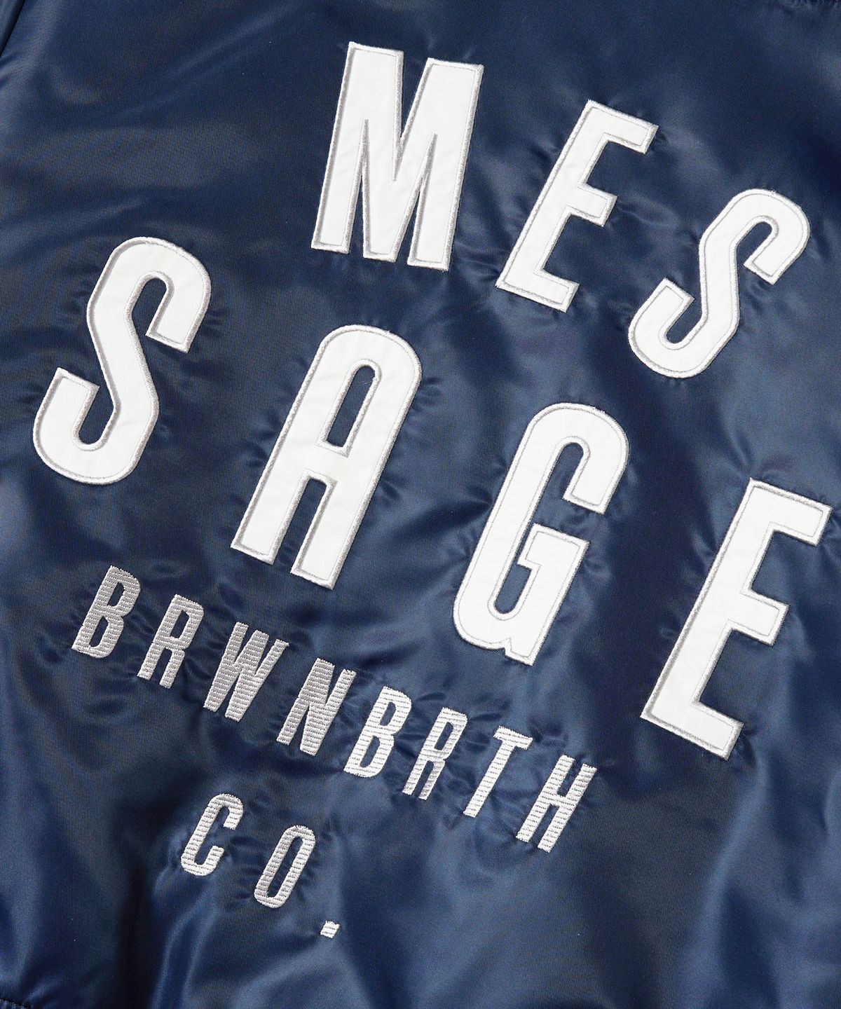 브라운브레스(BROWNBREATH) W BASEBALL PADDING JACKET - NAVY