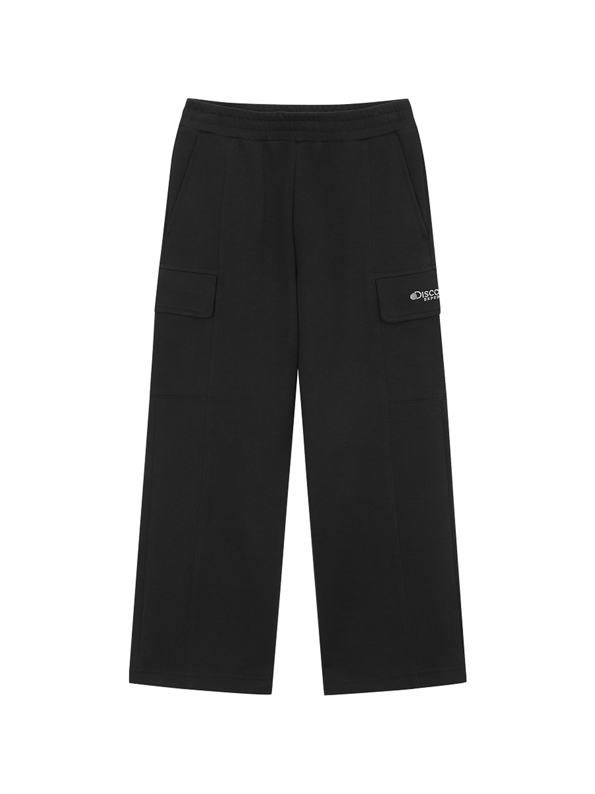 디스커버리 키즈(DISCOVERY KIDS) 키즈 에센셜 트레이닝 아웃포켓 스트레이트 팬츠 (BLACK)