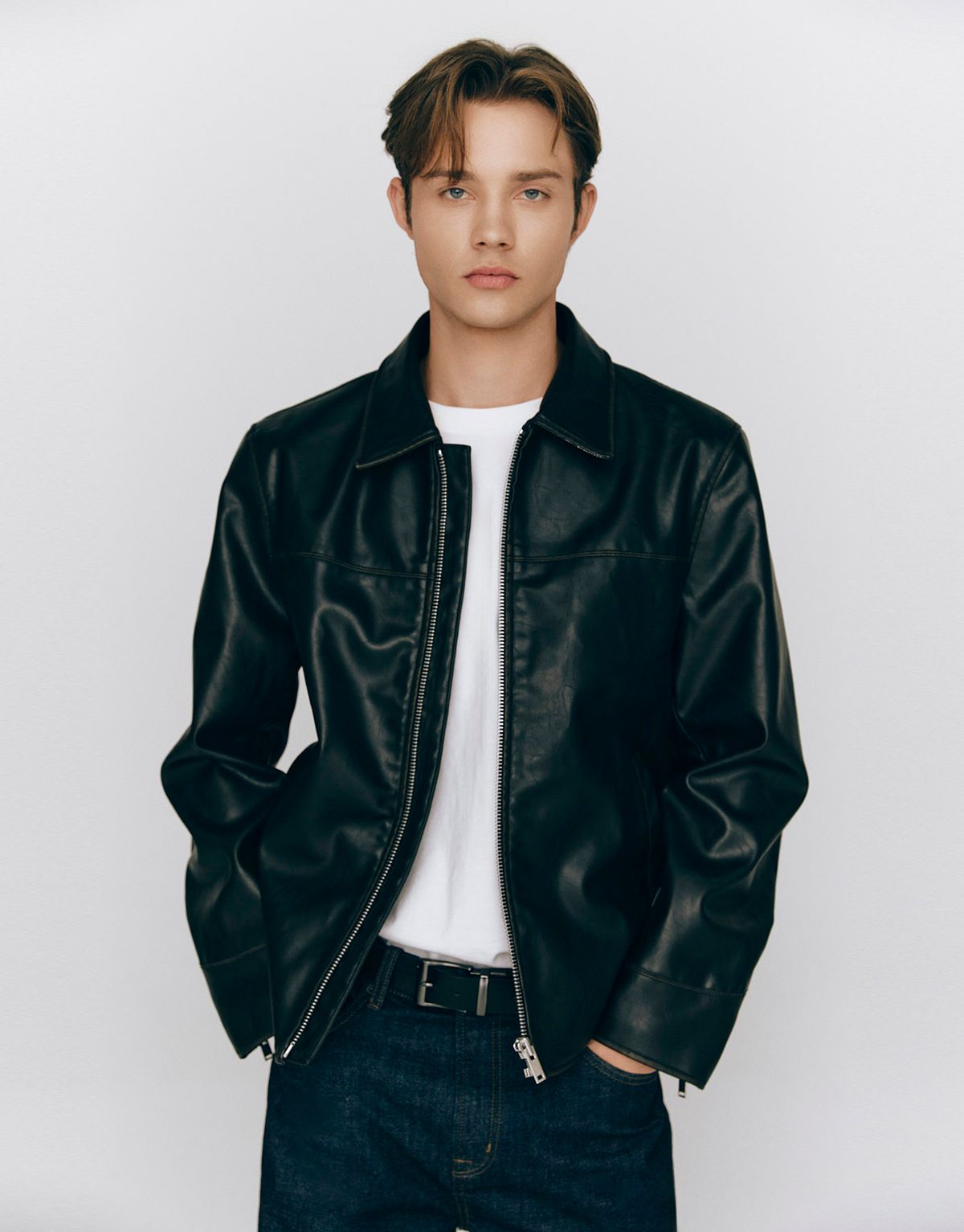 지오다노(GIORDANO) 페이크 레더 자켓 075504 [1color]
