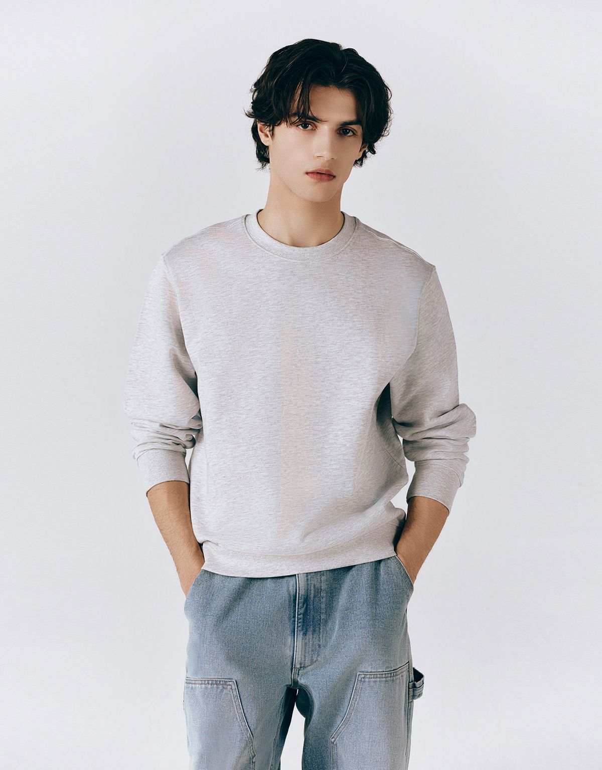 지오다노(GIORDANO) 솔리드 맨투맨 025510 [17color]