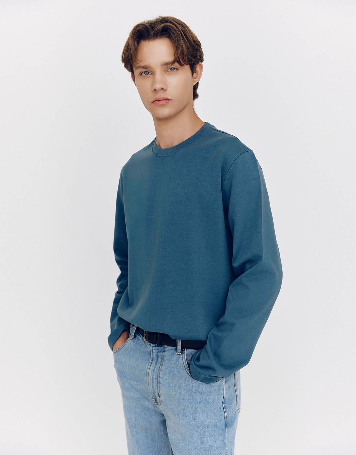 지오다노(GIORDANO) 인터락 폰테 긴팔티 025504 [5color]
