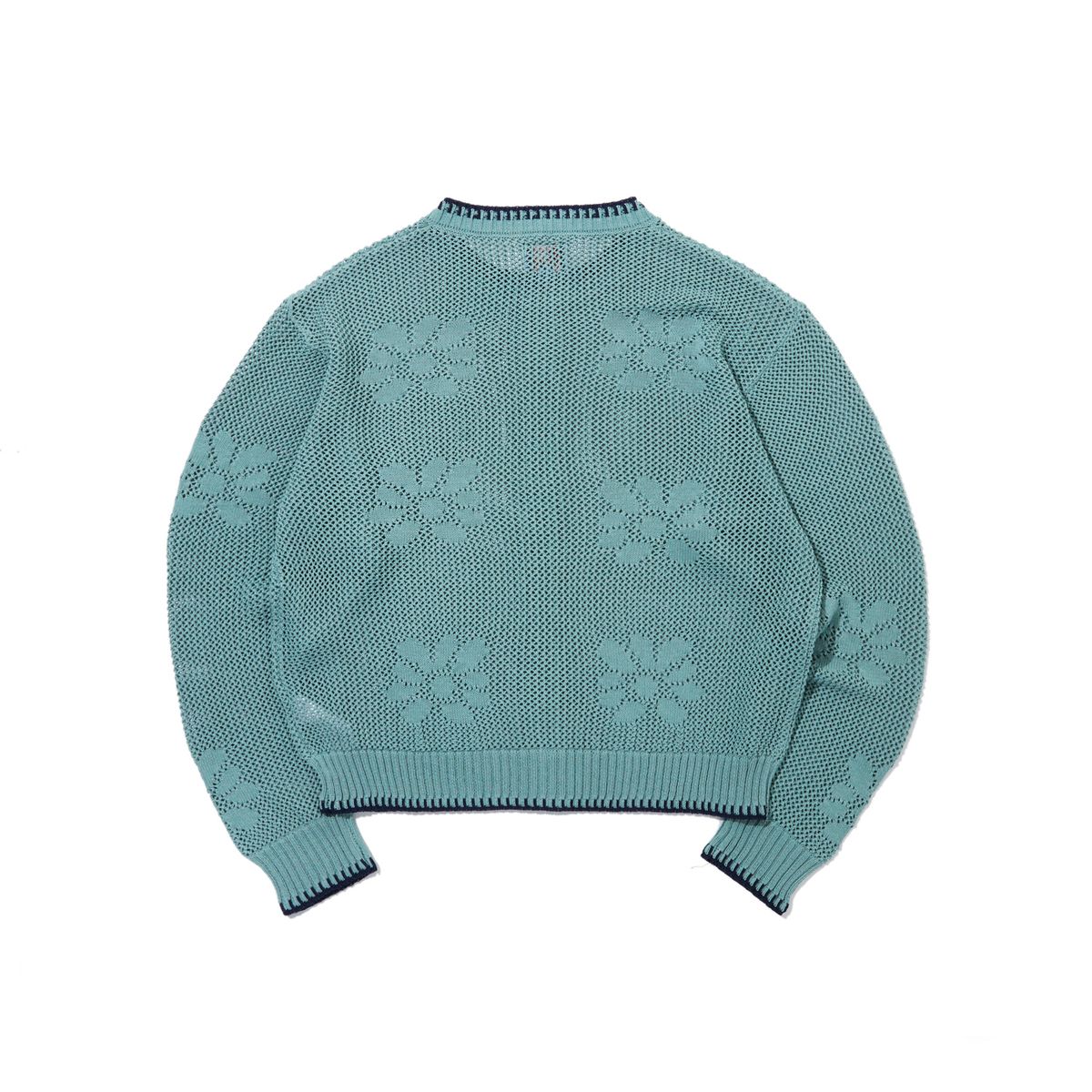 펜필드(PENFIELD) 플라워패턴 롱슬리브 니트 가디건 블루_FR2KJ04U