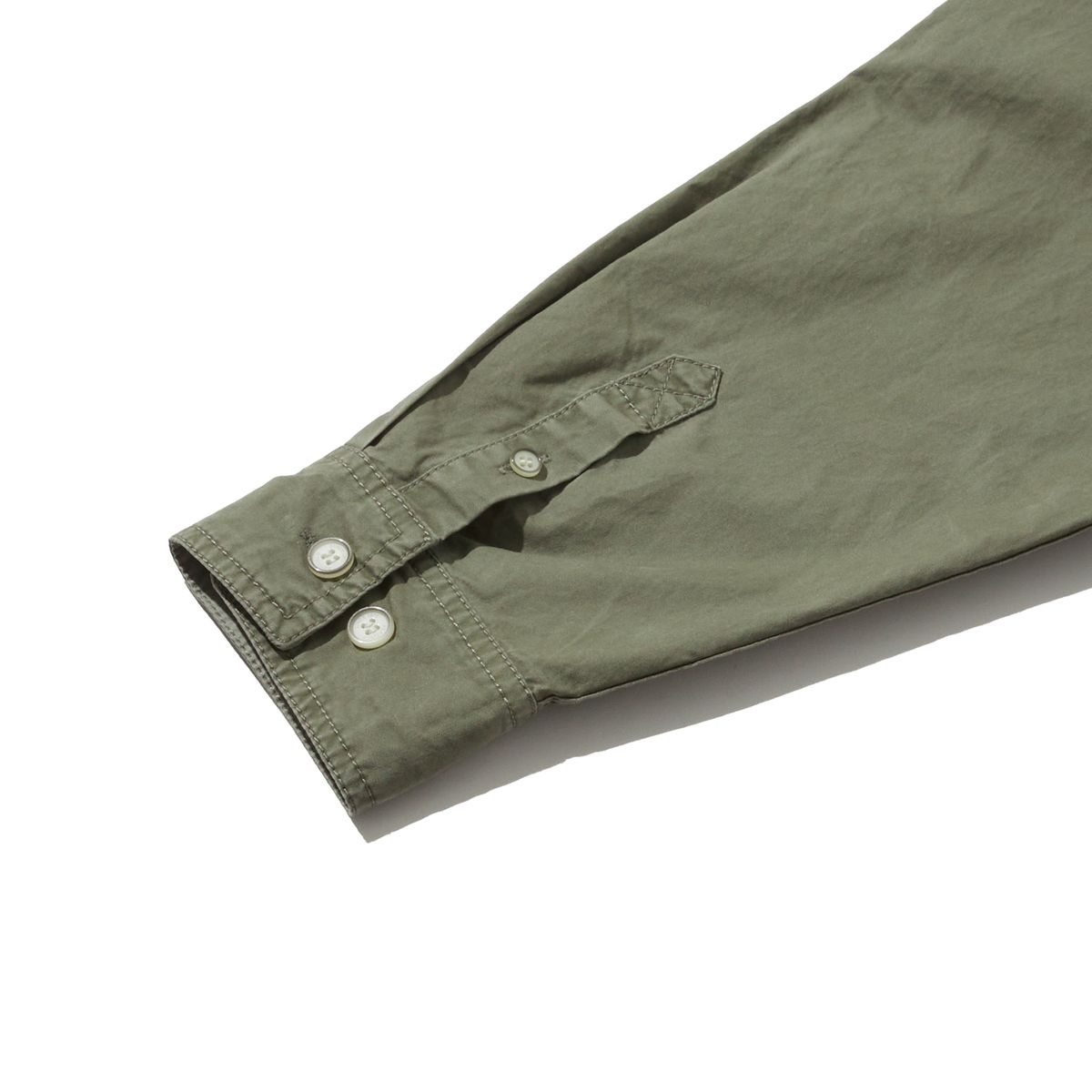 펜필드(PENFIELD) 페이디드 코튼 버튼 다운 셔츠 올리브_FR1WR12U