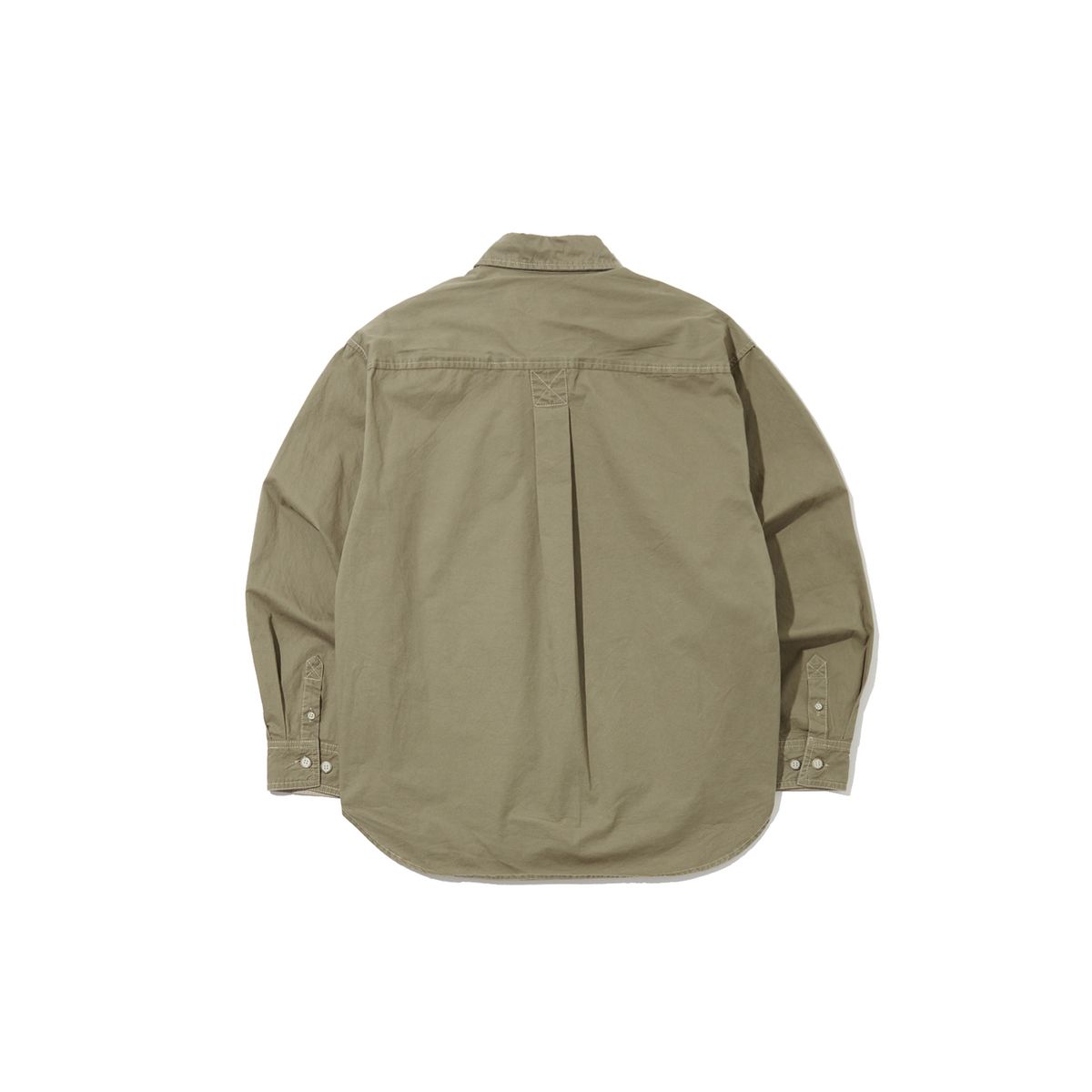 펜필드(PENFIELD) 페이디드 코튼 버튼 다운 셔츠 베이지_FR1WR11U