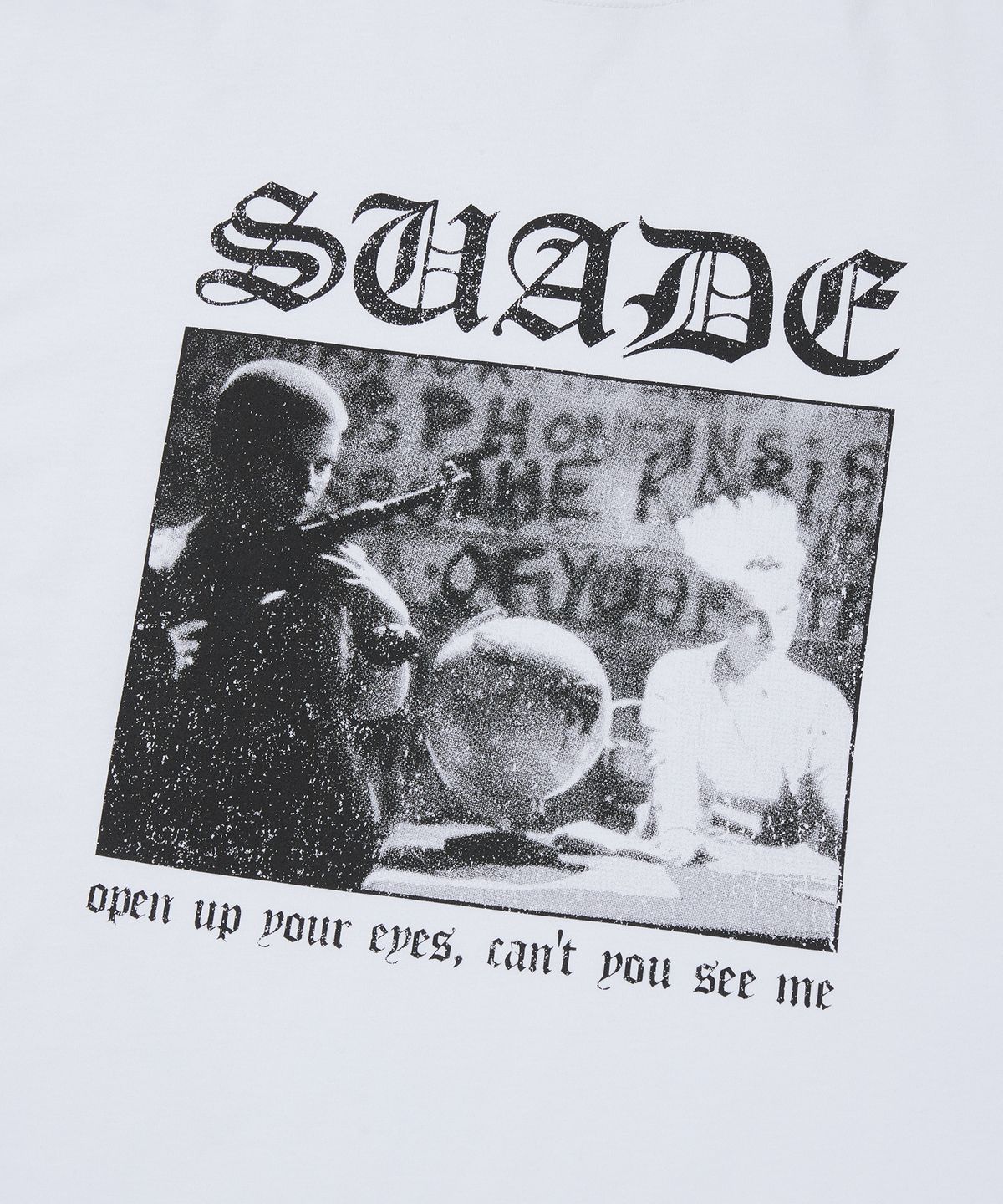 스웨이드(SUADE) CRACK PRINTED TEE [WHITE]