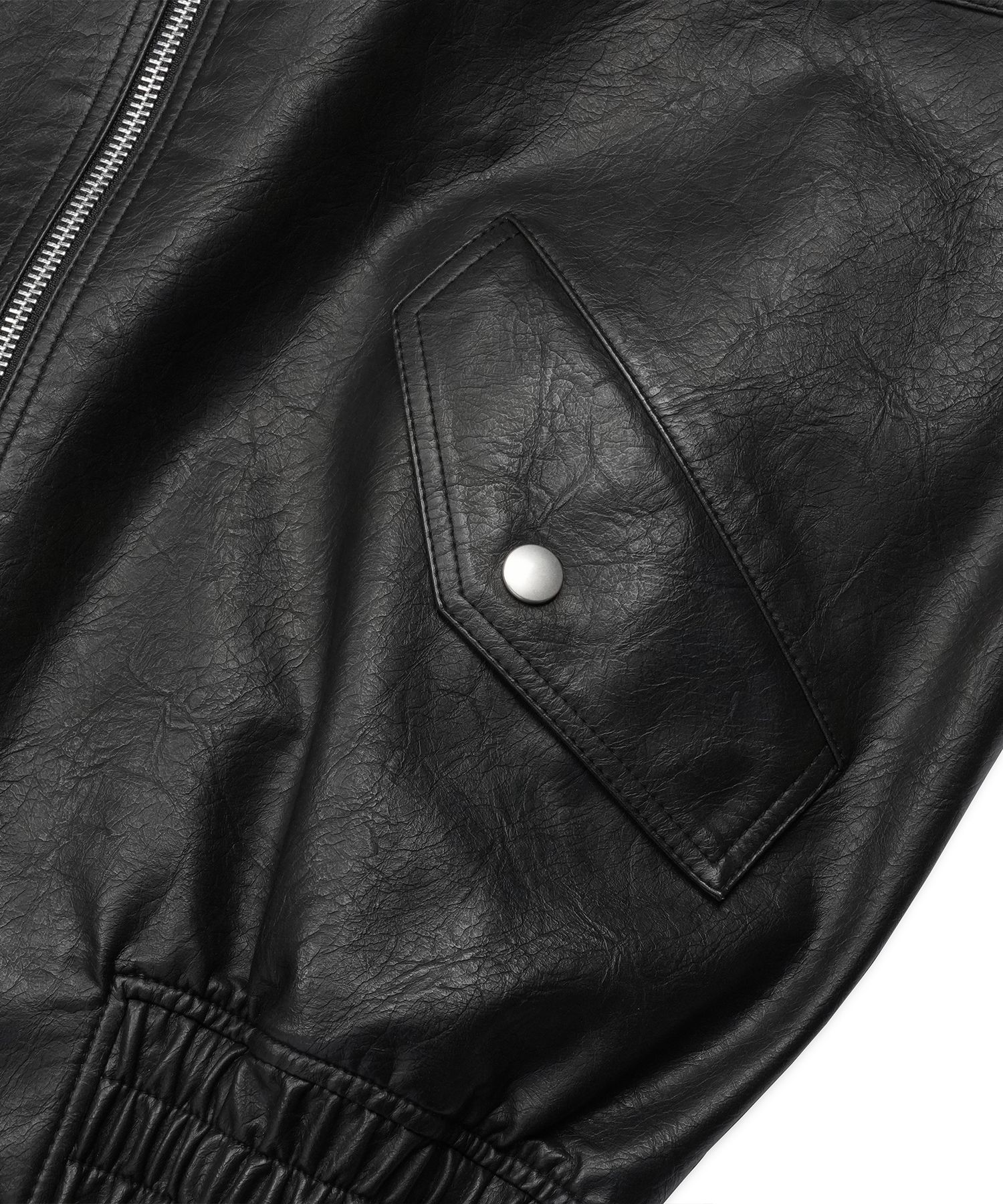 MUSINSA | DOFFJASON Western Leather Blue Jacket BLACK