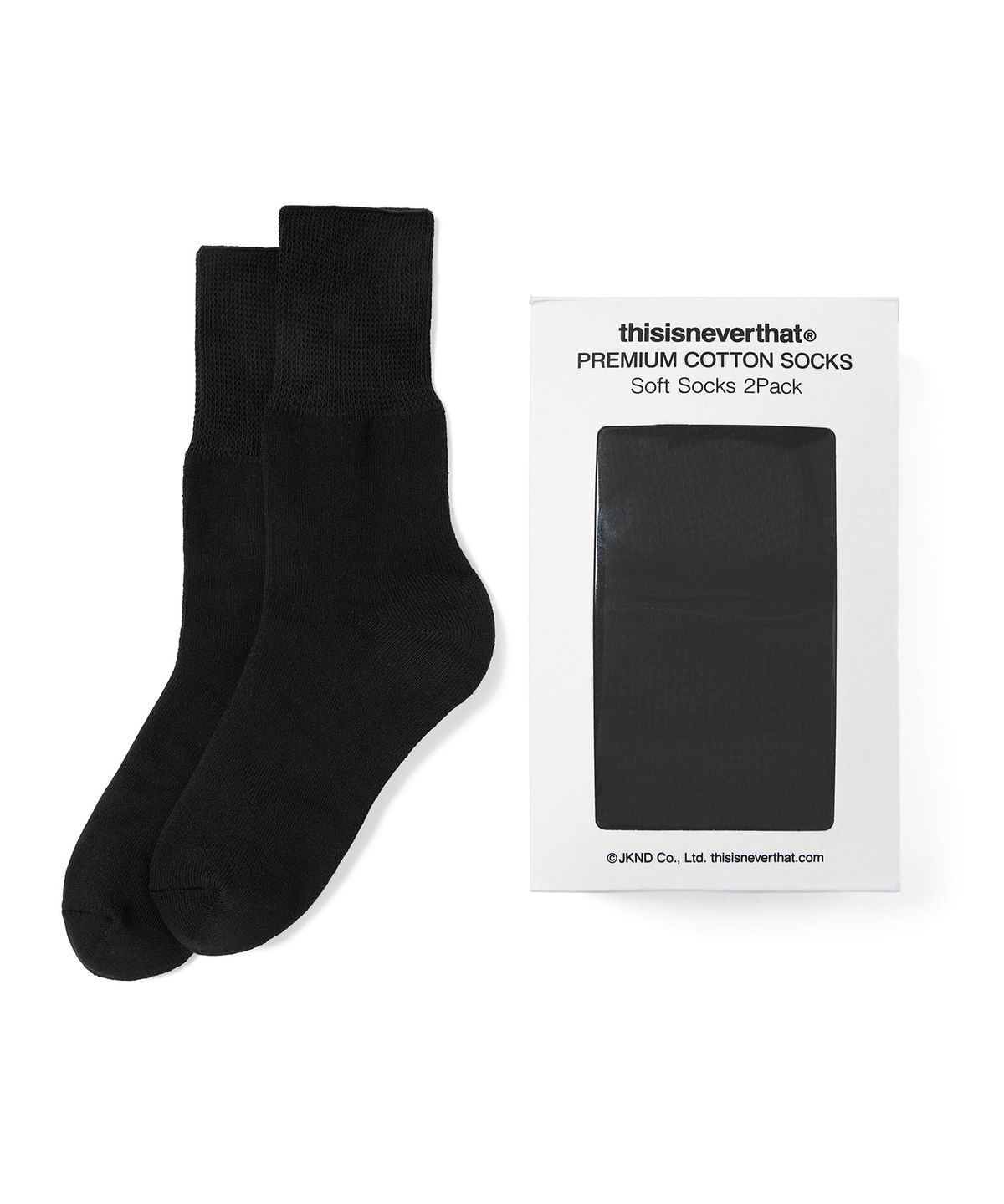 디스이즈네버댓(THISISNEVERTHAT) Soft Socks 2Pack Black