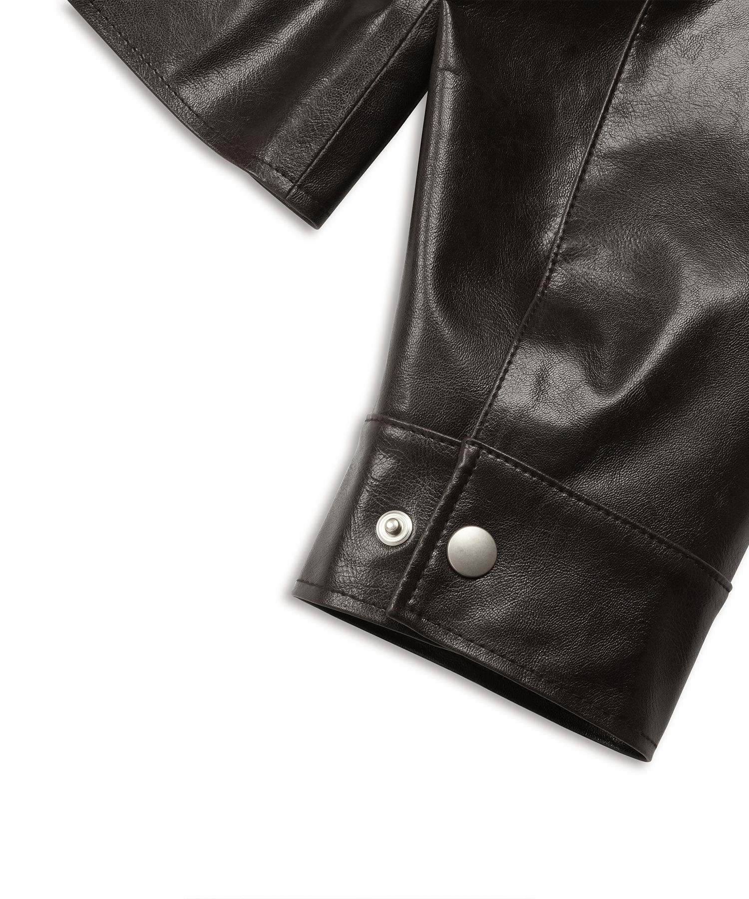 MUSINSA | DOFFJASON Pyro Single Leather Jacket WOOD BROWN