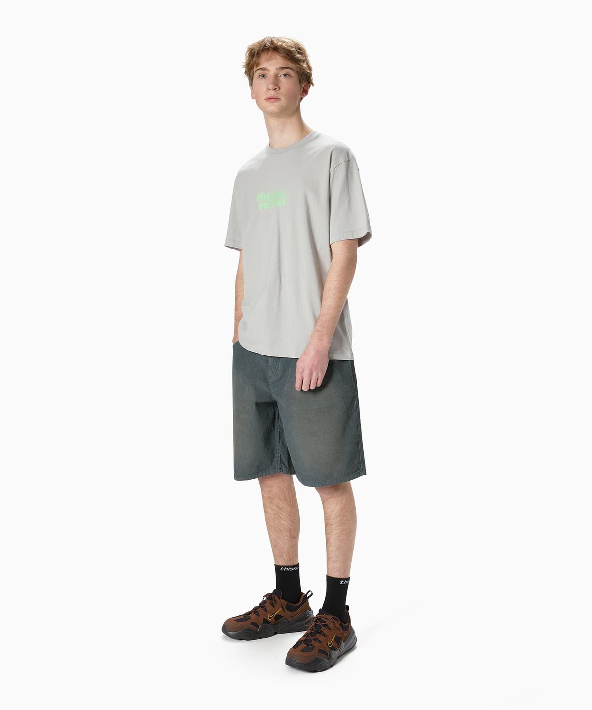 디스이즈네버댓(THISISNEVERTHAT) Overdyed Corduroy Short Slate