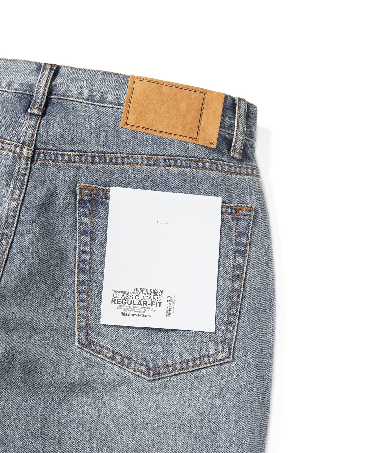 디스이즈네버댓(THISISNEVERTHAT) Regular Jeans Washed Blue