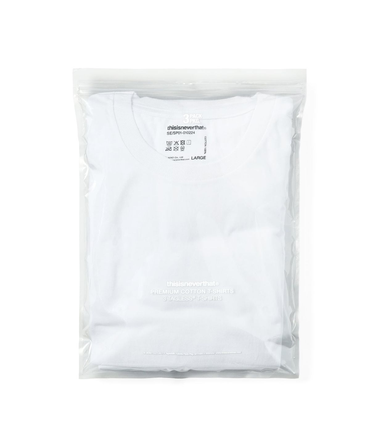 디스이즈네버댓(THISISNEVERTHAT) 3 TAGLESS T-SHIRTS White